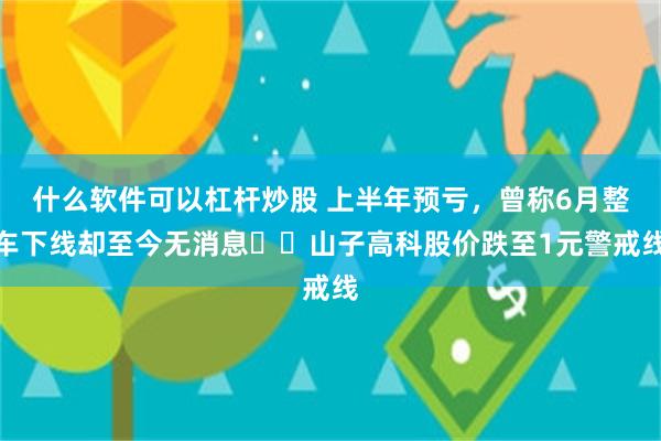 什么软件可以杠杆炒股 上半年预亏，曾称6月整车下线却至今无消息⋯⋯山子高科股价跌至1元警戒线