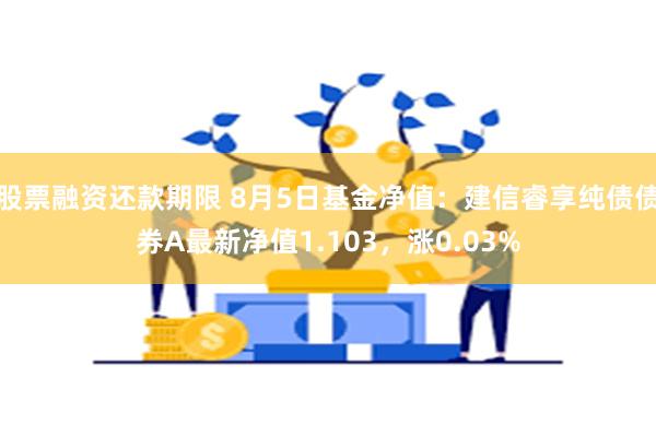 股票融资还款期限 8月5日基金净值：建信睿享纯债债券A最新净值1.103，涨0.03%