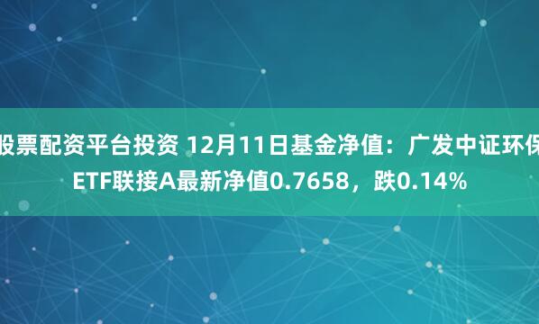 股票配资平台投资 12月11日基金净值：广发中证环保ETF联接A最新净值0.7658，跌0.14%