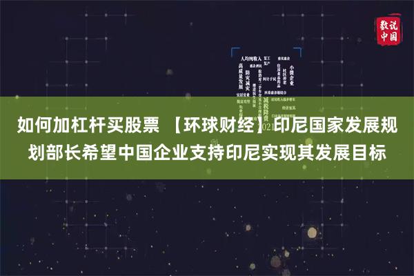 如何加杠杆买股票 【环球财经】印尼国家发展规划部长希望中国企业支持印尼实现其发展目标